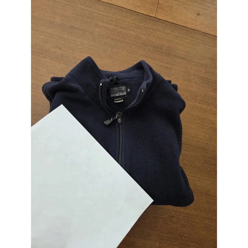 Vtg J Crew Jcmg Fleece Jacket Men's Xl Multiglisse Navy‎